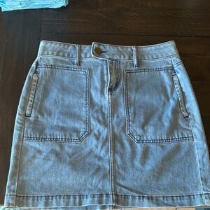 Ann Taylor Light Blue Denim Mini Skirt